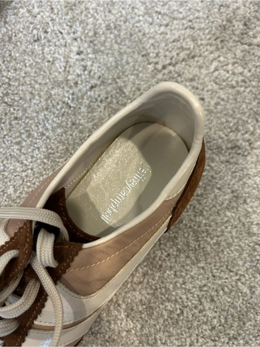 Jeffrey Campbell Brown and Beige Retro Runner Sneakers
